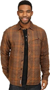 Toad & Co braunes Kodiak gestepptes Overshirt Herren L8501 Größe US S - Bild 1 von 2
