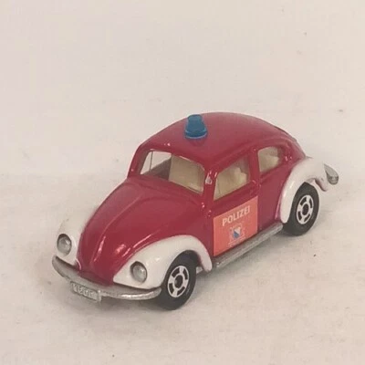 Tomy Tomica Volkswagen Beetle Police 1977 VW rojo/blanco buen estado Japón Foto 1 de 4