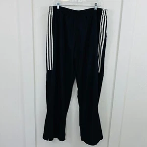 Adidas Track Pants Men's Black XL Gym Active 360 Running White Stripes - flaw - Picture 1 of 10