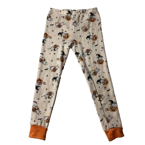 Laura Ashley Girls Size 4T Pajamas Pants Fall Orange Pumpkin Dog Witch - Picture 1 of 6