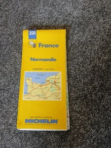 VINTAGE #231 France Michelin Pocket Map (Normandie) 1:200,000 1cm:2km - Picture 1 of 3