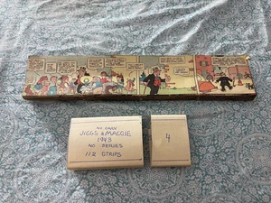 Vintage JIGGS & MAGGIE Daily Comic Strips Cutout 1943 Series 112 Strips - Picture 1 of 4