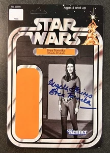 ANGELA STAINES Signed Brea Tonnika Star Wars Figure Card Autograph ANH - Picture 1 of 3