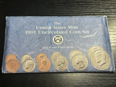 1991 Uncirculated Coin Set U.S Mint P & D Original Government Packaging OGP - Image 1 of 3