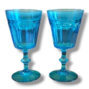 Juego de 2 copas pequeñas turquesa hechas en Francia  - Imagen 1 de 8