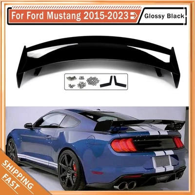 For 2015-2023 Ford Mustang GT500 Style Big Trunk Spoiler Wing With Metal Stand Foto 1 de 4