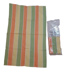 Pampered Chef Algodón Toallas de Plato Verde Melocotón y Amarillo NUEVO en Paquete Juego de 2 - Imagen 1 de 5