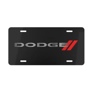 Black Custom Dodge Car License Plate, Unique Vanity Plate, Metal Auto Tag - Picture 1 of 5