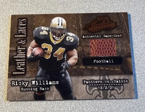 Playoff Absolute Memorabilia 2002 cuero y cordones #KK45 Ricky Williams/500 - Imagen 1 de 4