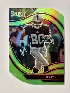 2020 Panini Select Jerry Rice #320 Neon Green Prizm Die Cut Oakland Raiders - Bild 1 von 2