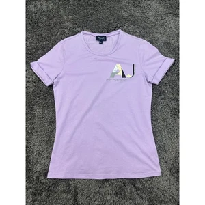 Camiseta para mujer Armani Jeans con logotipo lila talla 10 AJ - Imagen 1 de 7