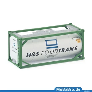 Weiß grüner 20ft Tank-Container "H&S FoodTrans" in 1:87 (H0) - Picture 1 of 3
