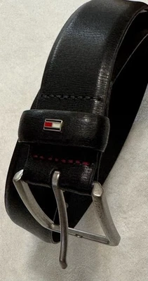 全新 Tommy Hilfiger 男式皮带黑色 34 码 24.50 美元 免运费 — 第 1/4 张图片