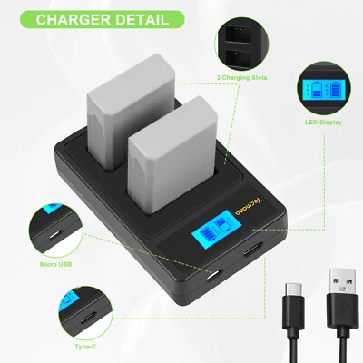 2x NB-10L Akkus+Dual Ladegerät für Canon PowerShot G3X G15 G16 SX40/SX50/SX60 HS - Bild 1 von 4