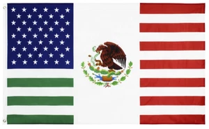 3x5 Feet USA Mexico Friendship Flag United States American Mexican Banner - Picture 1 of 1