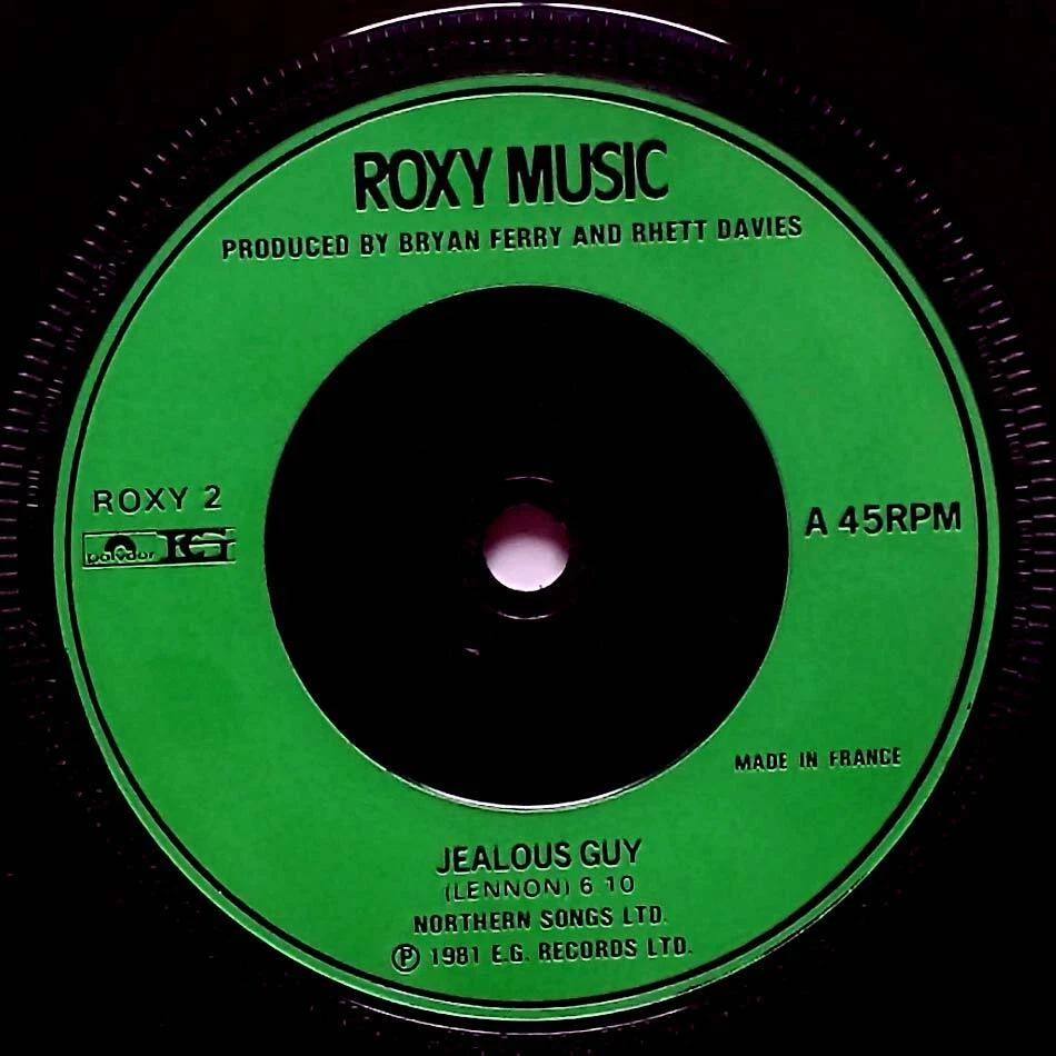 Roxy Music - Jealous Guy / To Turn You On [7" 45 rpm Single] UK Import - Image 1 of 1