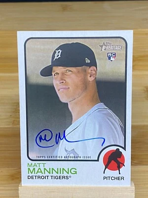 2022 Topps Heritage - Real One Autographs #ROA-MMG Matt Manning (AU, RC) - Image 1 of 2