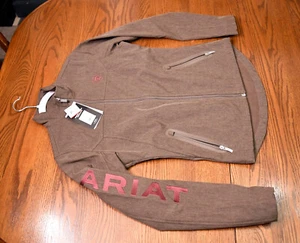 Ariat, New, Team Softshell Jacket coat, Banyan Bark Heather, XS extra small - Picture 1 of 8