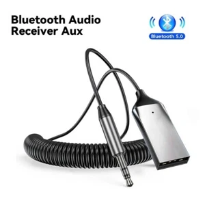 2 In1 Bluetooth 5.0 Transmitter Wireless Bluetooth Receiver Car AUX 3.5mm - Picture 1 of 11
