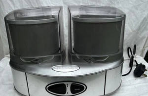 Cuisinart Twin Bowl ICE-40BCU Ice Cream Maker Tested Working 2 Flavours Or One - Picture 1 of 14