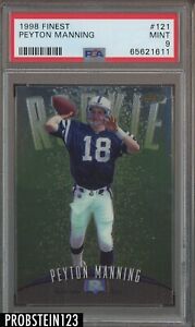 1998 Topps Finest #121 Peyton Manning Indianapolis Colts RC Rookie PSA 9 MINT
