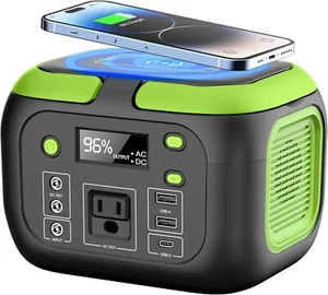 200W Tragbare Powerstation 155Wh Solar Generator LiFePO4 Akku für Camping - Bild 1 von 6