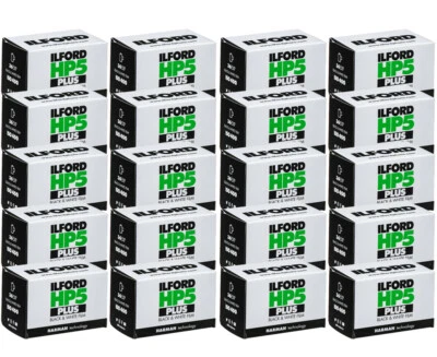 20 Rolls Ilford HP5 Plus ISO 400 36 Exp. Black and White 35mm Film FRESH   - Image 1 of 4