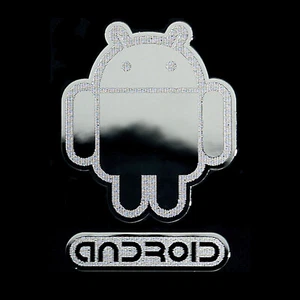 Android Androbot Metal Sticker Chrome (Silver) - Picture 1 of 6
