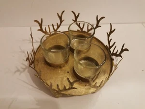 Windlicht-Weihnachtsdekoration-Teelichthalter-Kerzenhalter-Tablett - Picture 1 of 5