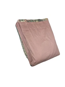 1 Single Custom Made Curtain Vintage 70s Pink 86 Fully Lined  Wide Peek A Boo - Picture 1 of 11