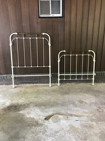 Antique Brass And Cast Iron Twin Headboard And Footboard Cover