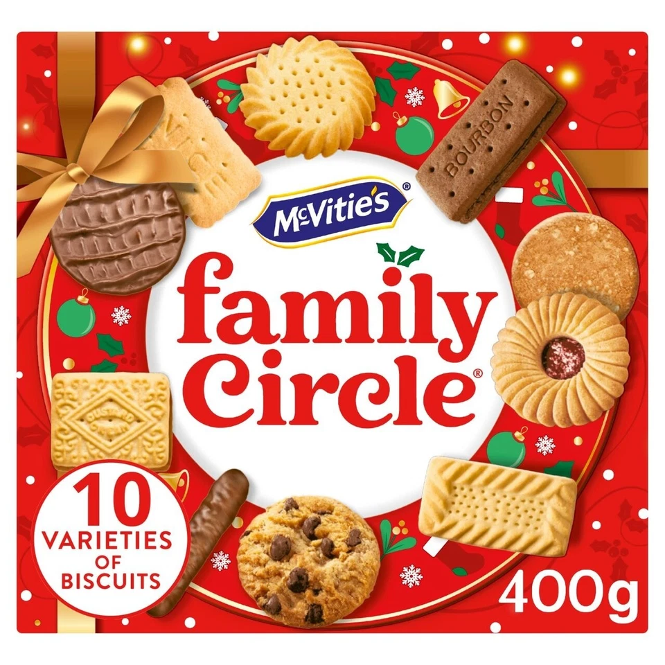 McVities Biscuit Box Family Circle Mixed Cookies Assortment Christmas Gift 400g - Image 1 of 1