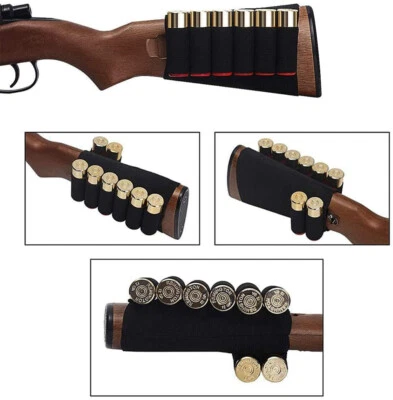 New 8 Rounds Tactical Shell Holder Shotgun Buttstock Ammo Pouch Gun Accessories - Image 1 of 4