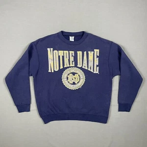 Sudadera De Colección Notre Dame Para Hombres XL Azul LOGO GRANDE Años 90 NCAA Fútbol HECHA EN EE. UU. - Imagen 1 de 10