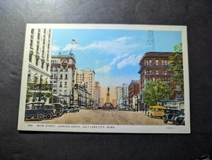 Postfrische USA Postkarte Main Street Blick nach Süden Verkauf Lake City UT Utah - Bild 1 von 2
