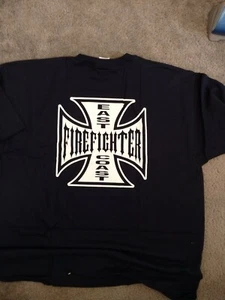 East Coast Fire Fighter T-Shirt Shirt (NAVY) - Picture 1 of 2