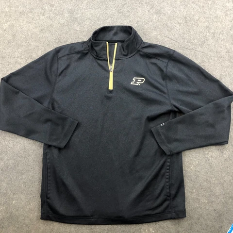 Purdue Boilermakers Pullover Boys XL Black Golf Half Zip Logo Youth Cover