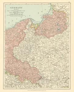Germany East Prussia. Poland. Free City of Danzig. Gdansk. STANFORD c1925 map - Picture 1 of 1