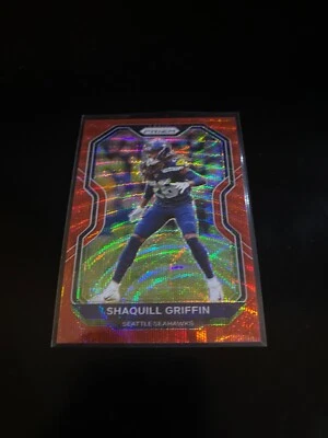 Shaquill Griffin 2020 Panini Prizm Red Wave Prizm /149 Seahawks 298 - Image 1 of 2