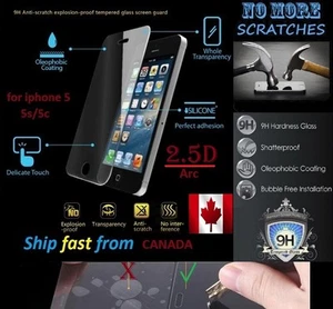 2.5D REAL 9H Tempered Glass For Apple iphone 5 5s 5C SE1 Screen Protector clear - Photo 1 sur 7