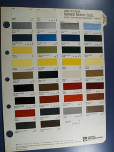 1980 Chevy Olds Buick Pontiac Corvette Firebird Camaro RM paint chips set - Picture 1 of 1