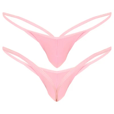 Men's See Through Jockstrap Bulge Pouch Low Rise G-string Thong Briefs Underwear - Image 1 of 2