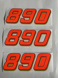 Discounted - Orange w/purple & Lime Numbers 8,9,0 For 1/8-1/10-1/12 R/c Box L - Picture 1 of 8