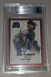 Alan Trammell Detroit Tigers SIGNED 2000 Fleer Greats Of The Game Card SLABBED - Picture 1 of 3