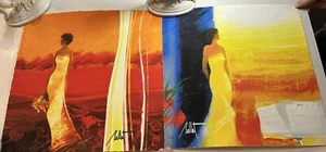 2 Emile Bellet Giclee In Color On Paper Hand Signed Paintings 15.5x15.5” - Picture 1 of 9