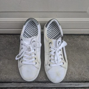 Taos Women's Size US 9.5 23101 Sneakers Lace Up Side Zip White Turbo TUR-13672 - Picture 1 of 9
