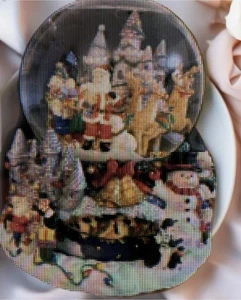 Vintage Weihnachten Schneekugel musikalische drehbare Schneekugel (groß) - Bild 1 von 1