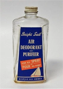 Vtg Air Purifier Bottle w/Sailboat Label Atlantic & Pacific Tea Co. Bright Sail - Picture 1 of 9