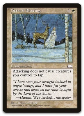 Serra's Blessing (LP) Weatherlight WTH Magic MTG - Image 1 of 2