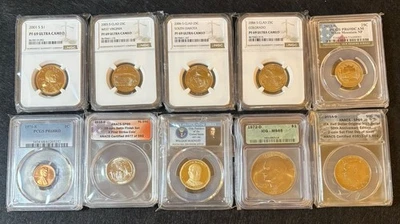 Estate Slabbed Coin Mystery Lot – PCGS NGC ICG PR68/69 – Proof Quarter Cent - Image 1 of 4